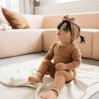 Organic Cotton Modal Long Sleeve Bodysuit - Desert Childrens Bodysuit from Jamie Kay Australia