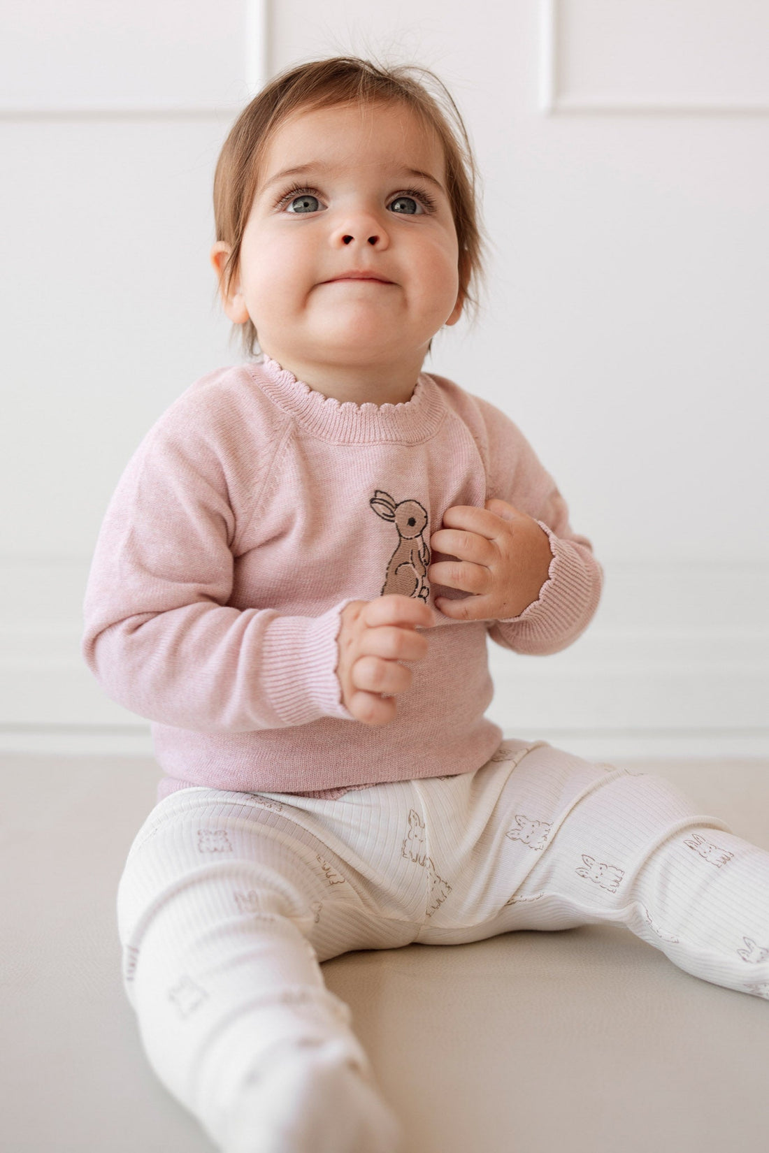 Organic Cotton Modal Everyday Legging - Bunny Buddies Childrens Legging from Jamie Kay Australia