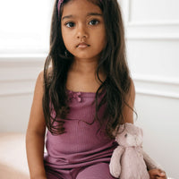 Organic Cotton Modal Singlet - Grape Childrens Singlet from Jamie Kay Australia