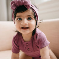 Organic Cotton Modal Lilian Headband - Grape Childrens Headband from Jamie Kay Australia