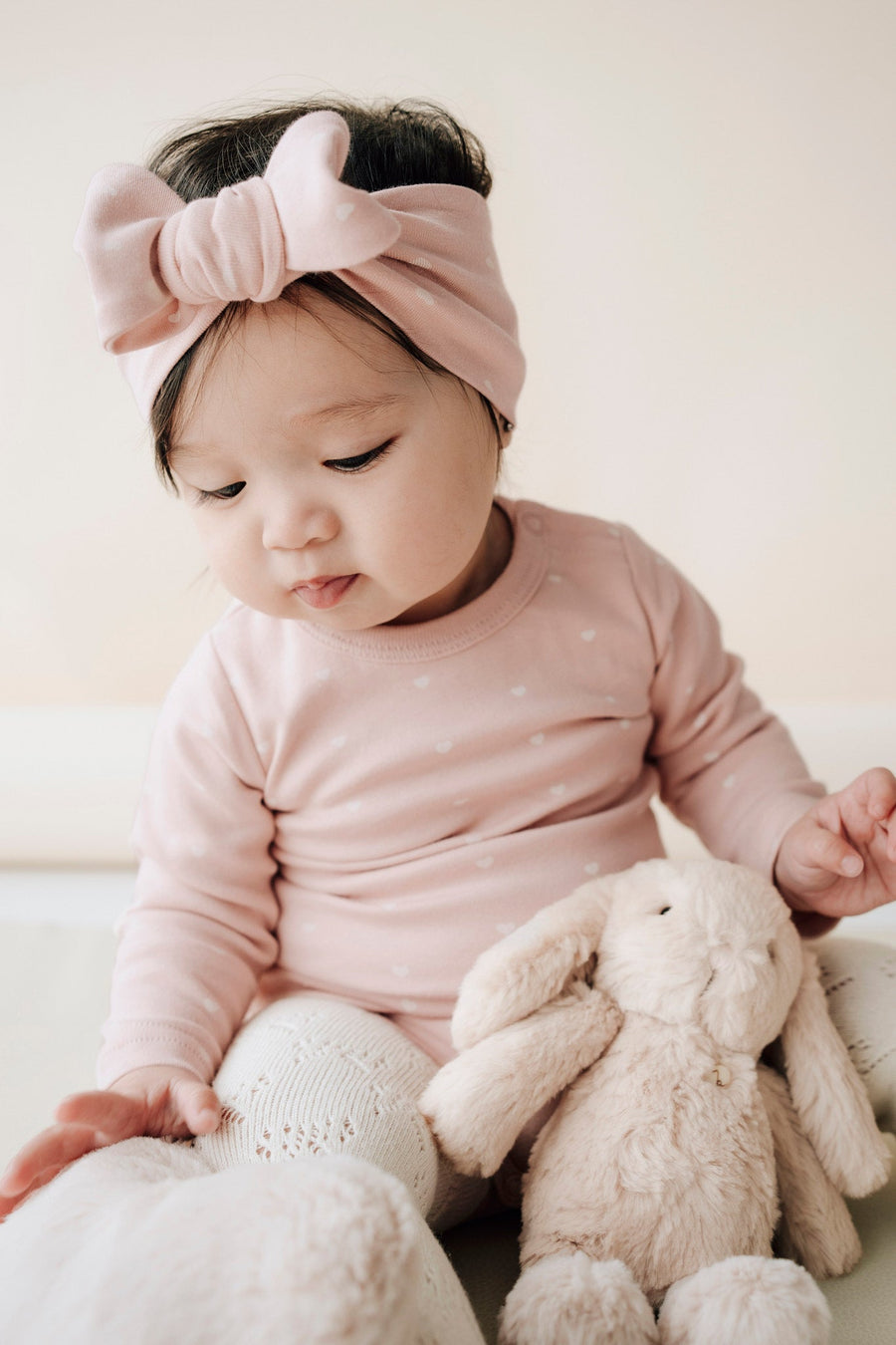 Organic Cotton Headband - Mon Amour Rose Childrens Headband from Jamie Kay Australia