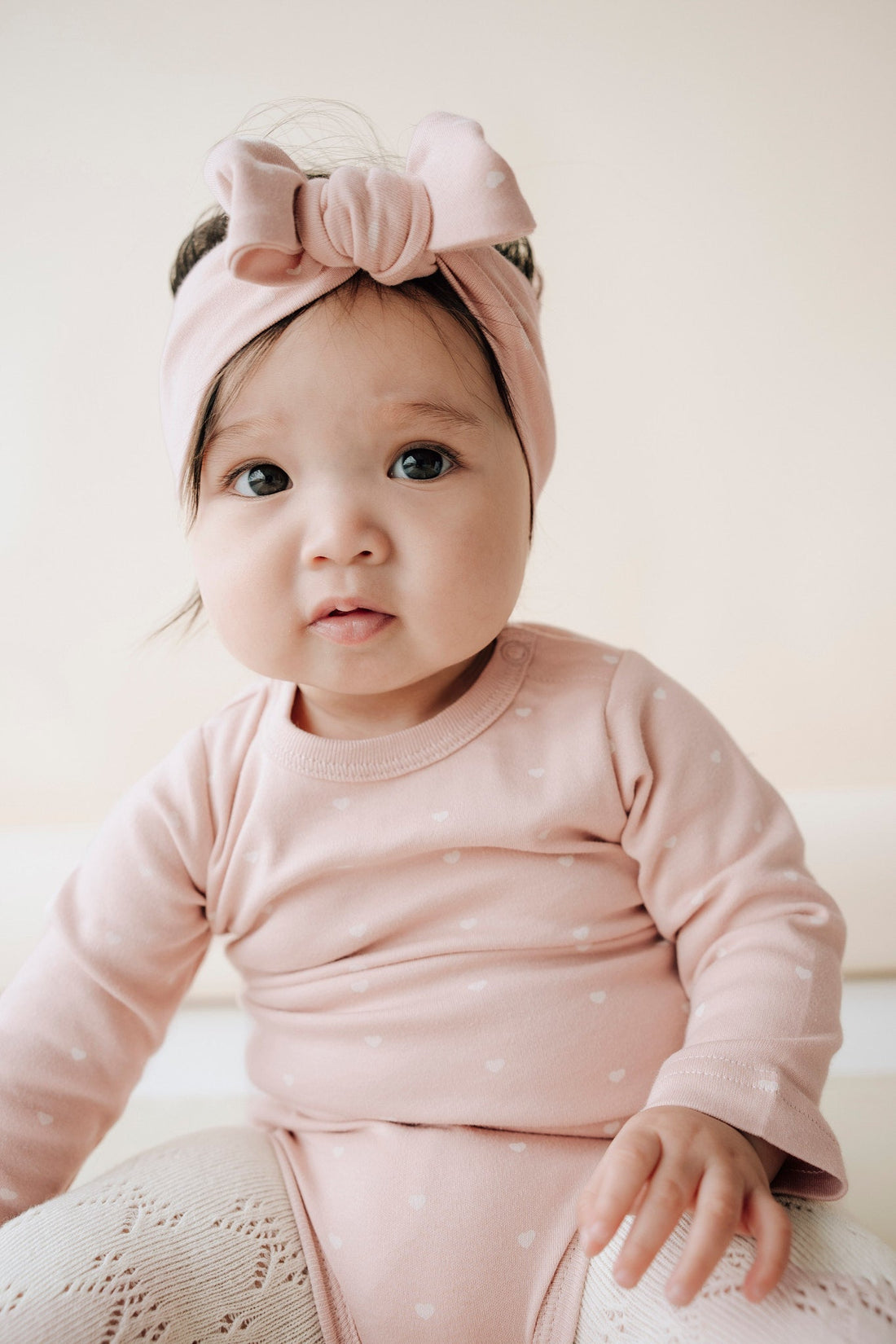 Organic Cotton Headband - Mon Amour Rose Childrens Headband from Jamie Kay Australia