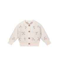 Delilah Cardigan - Cherry Love Blush Childrens Cardigan from Jamie Kay Australia