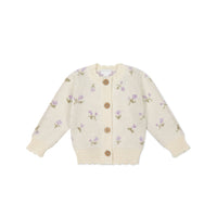 Delilah Cardigan - Delilah Knit Lavender Childrens Cardigan from Jamie Kay Australia