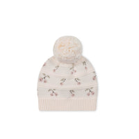 Delilah Knitted Hat - Cherry Love Blush Childrens Hat from Jamie Kay Australia