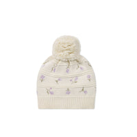 Delilah Knitted Hat - Delilah Knit Lavender Childrens Beanie from Jamie Kay Australia