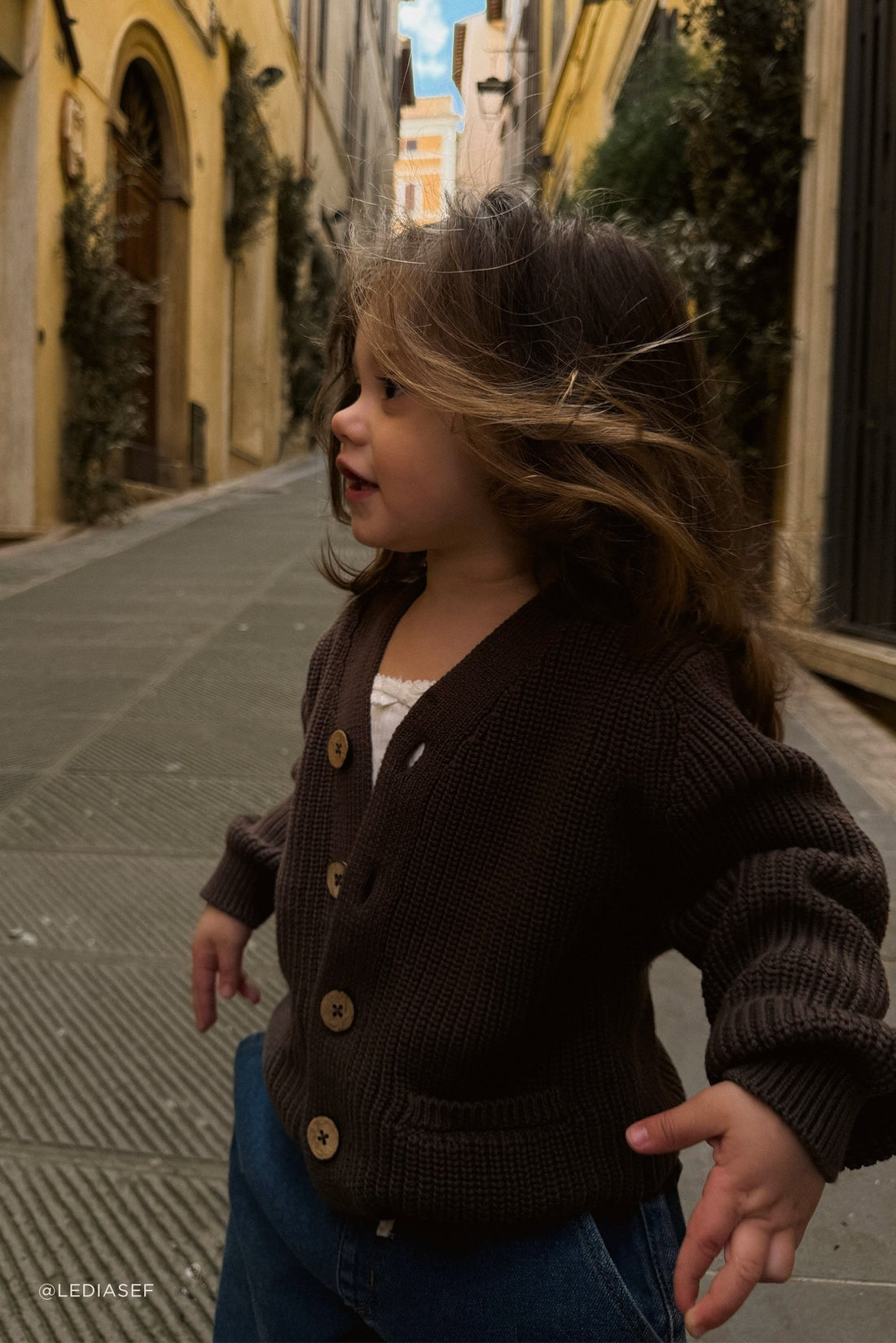 Edwin Knit Cardigan - Dark Coffee Childrens Cardigan from Jamie Kay Australia