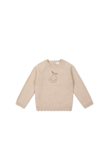 Emma Jumper - Oatmeal Marle Childrens Jumper from Jamie Kay Australia