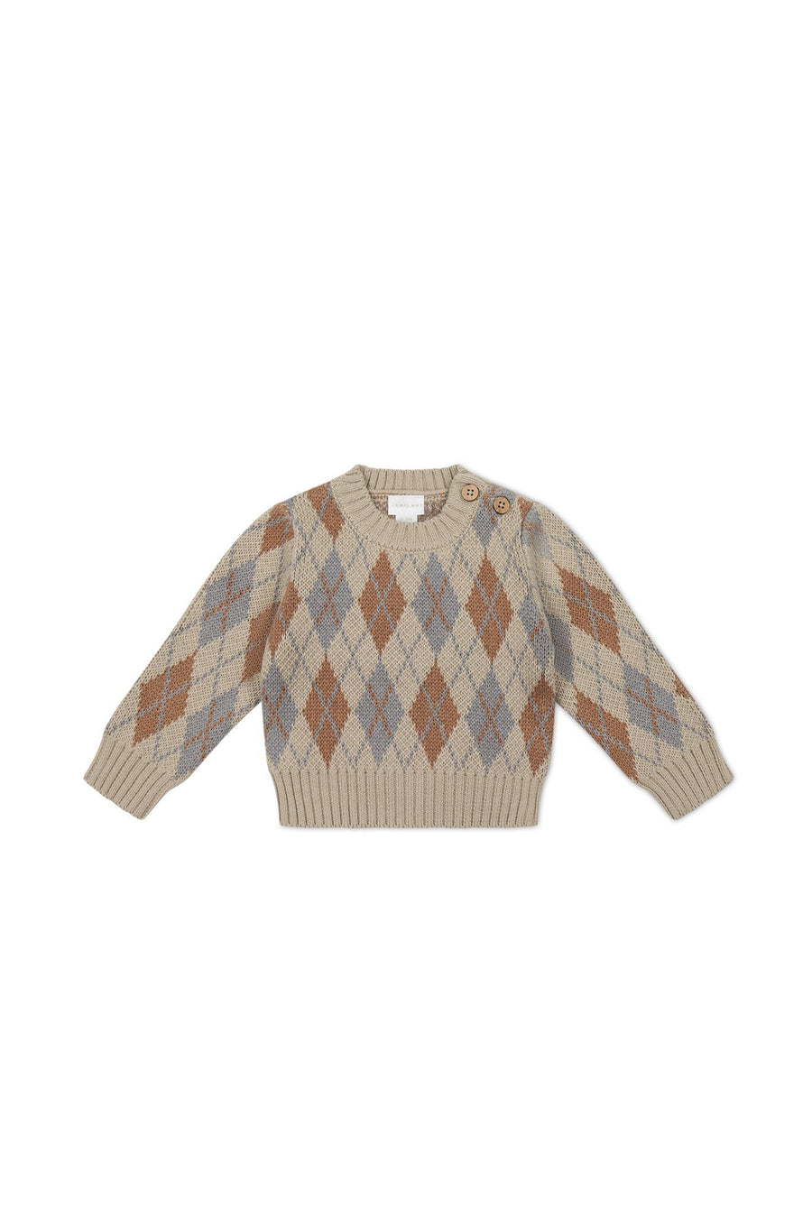 Enzo Jumper - Enzo Jacquard Vintage Taupe Childrens Jumper from Jamie Kay Australia