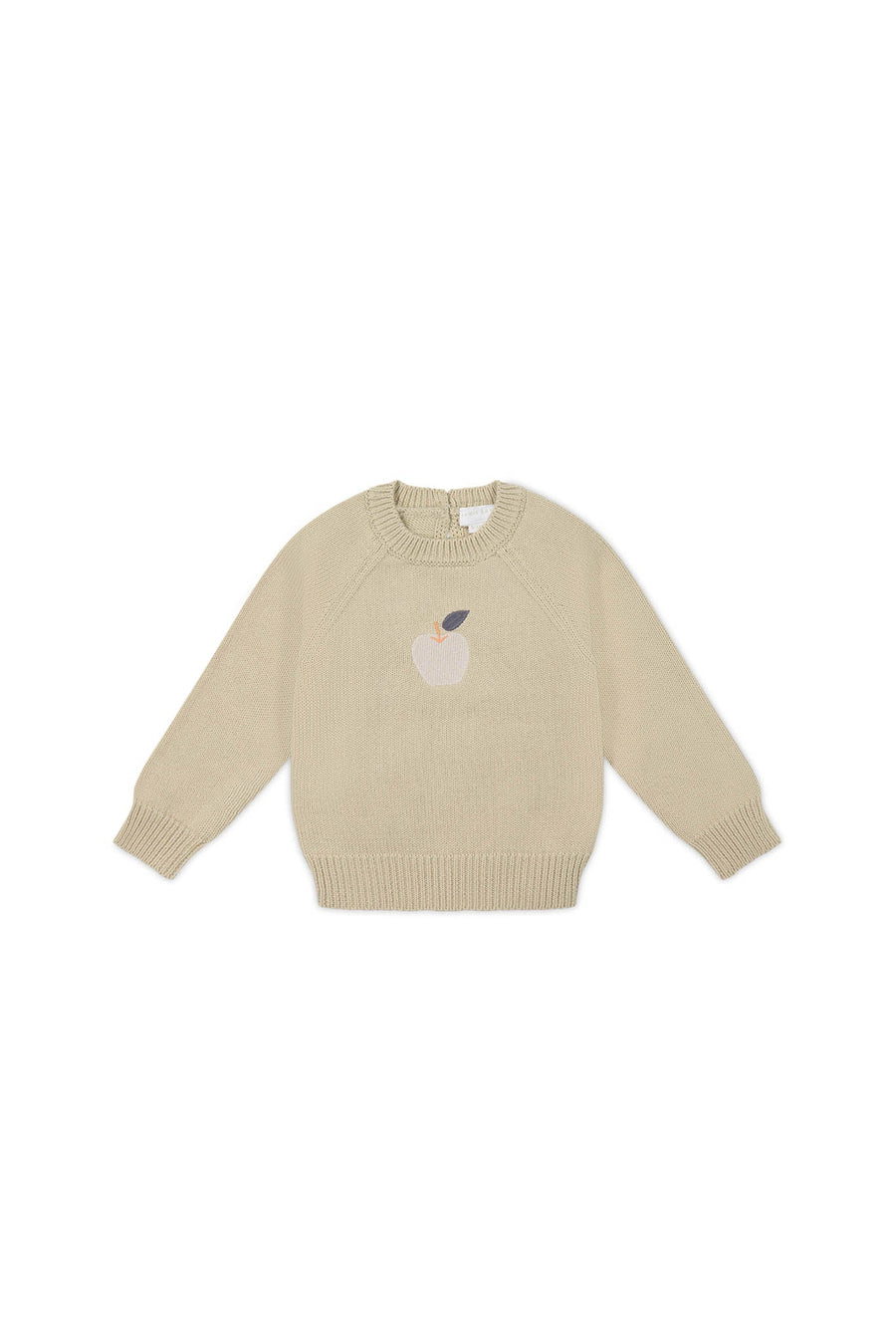 Ethan Jumper - Biscuit Jacquard Fresh Apple Childrens Jumper from Jamie Kay Australia