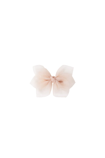 Fairy Bow - Soft Peony Childrens Hair Bow from Jamie Kay Australia