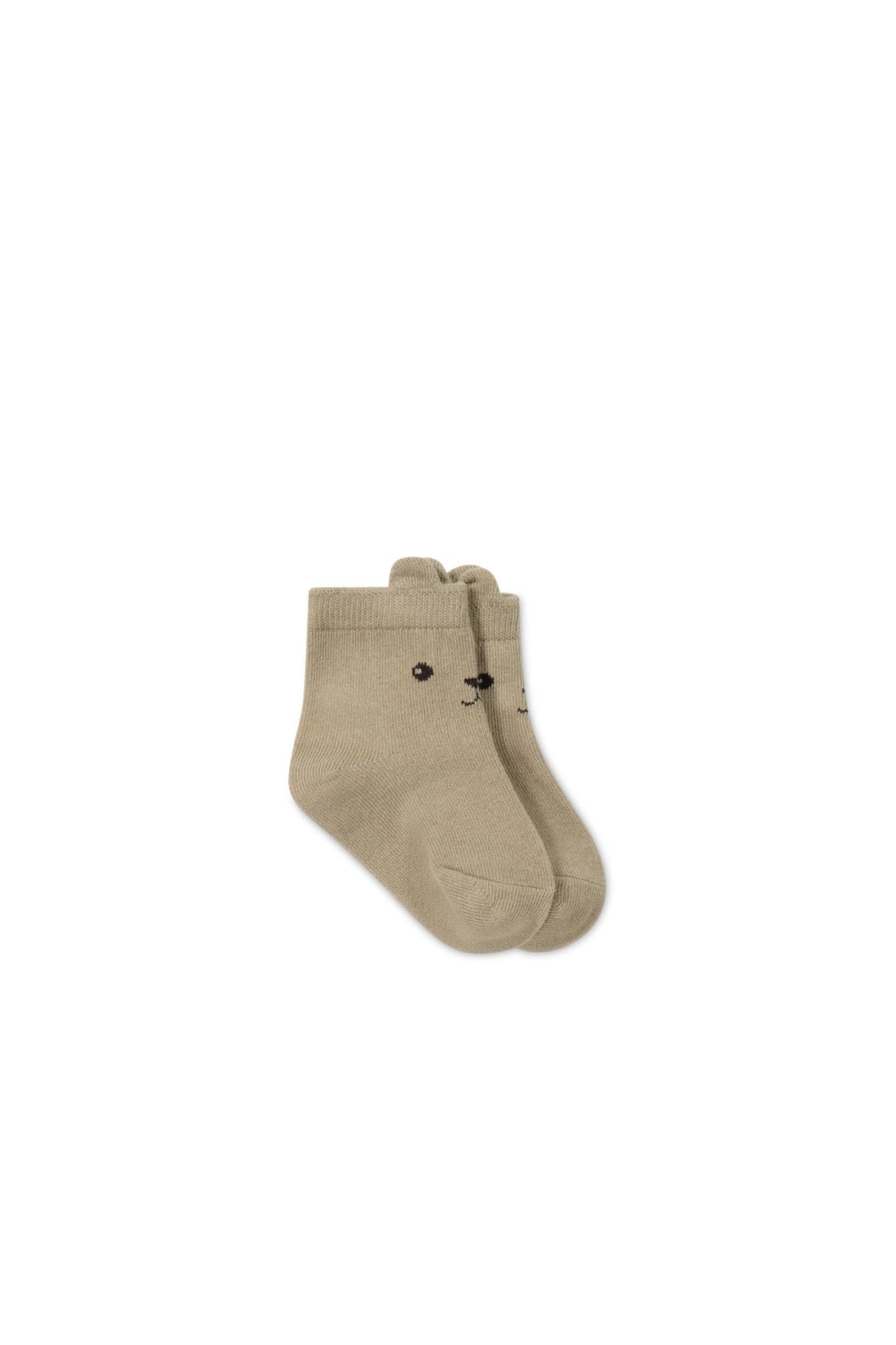 George Bear Ankle Sock - Vintage Taupe Childrens Sock from Jamie Kay Australia