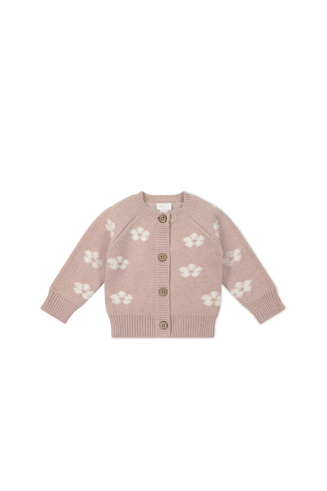 Harper Cardigan - Frankie Knit Rose Childrens Cardigan from Jamie Kay Australia