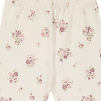 Organic Cotton Everyday Legging - Lauren Floral Tofu Childrens Legging from Jamie Kay Australia