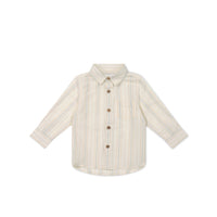 Isaiah Shirt - Coastal Stripe Cloud Childrens Shirt from Jamie Kay Australia