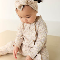 Organic Cotton Melanie Onepiece - April Floral Mauve Childrens Onepiece from Jamie Kay Australia