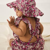 Organic Cotton Madeline Playsuit - Garden Print Childrens Playsuit from Jamie Kay Australia