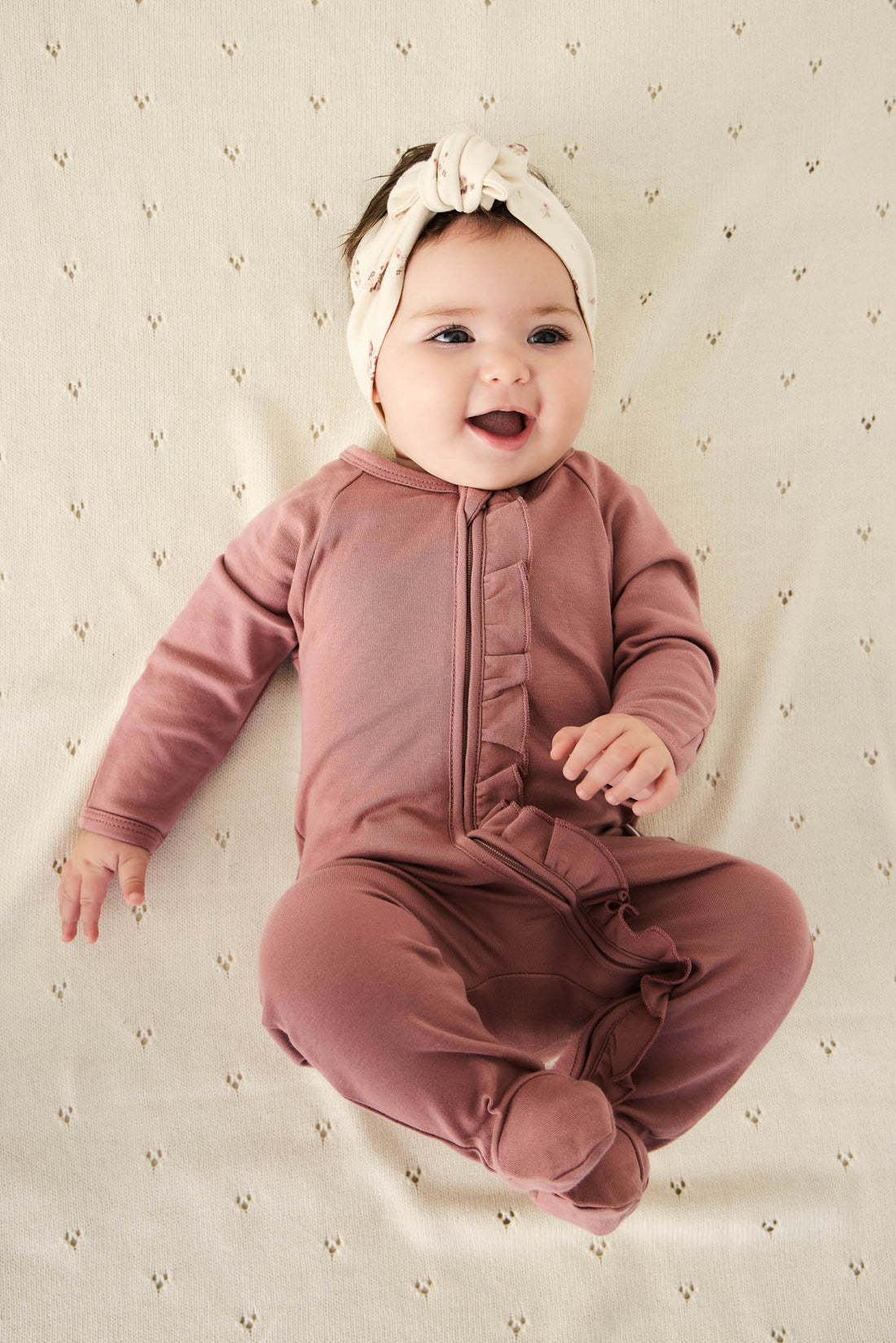 Pima Cotton Melanie Onepiece - Vintage Rose Childrens Onepiece from Jamie Kay Australia