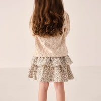 Organic Cotton Ruby Skirt - Ariella Eggnog Childrens Skirt from Jamie Kay Australia