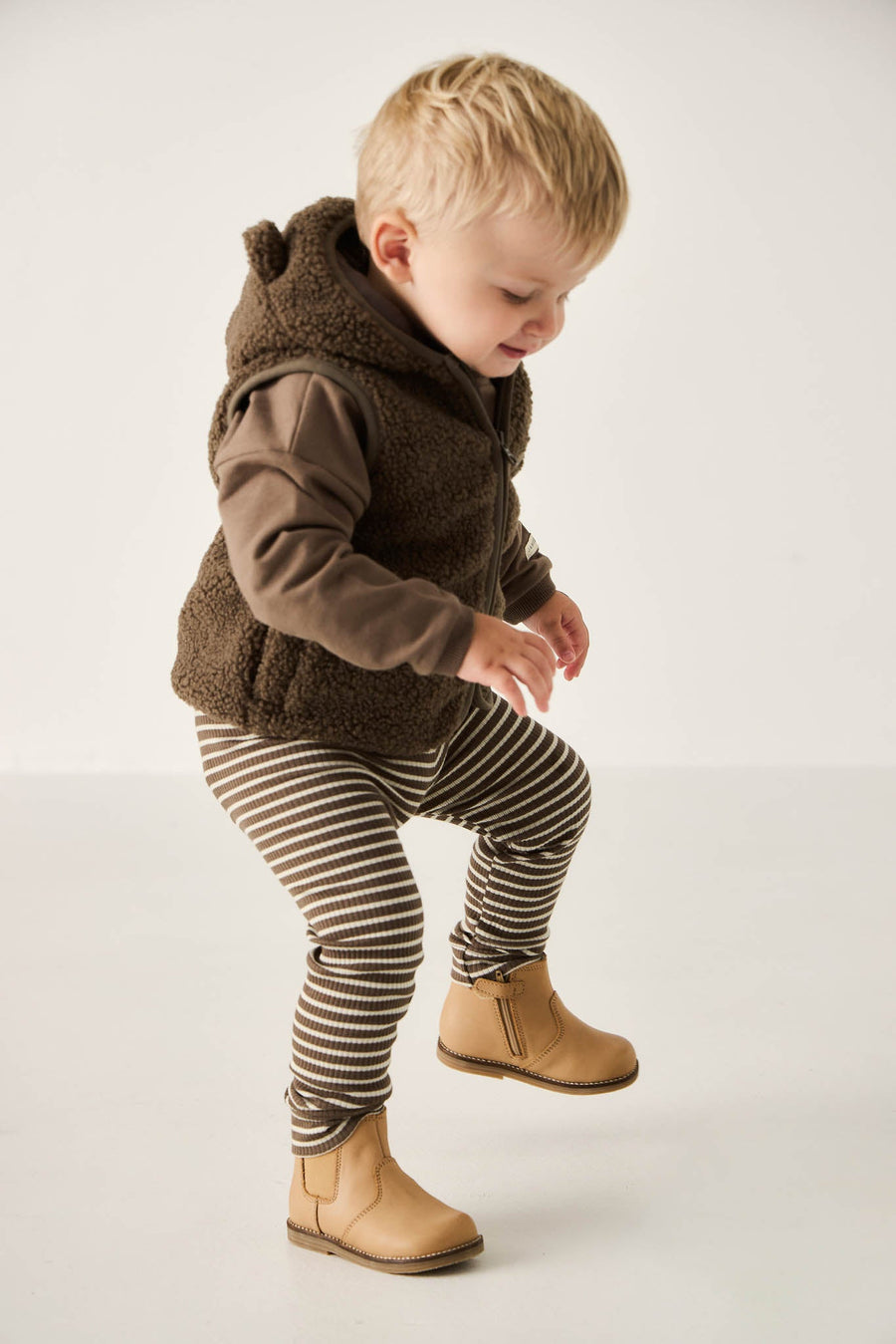 Leather Boot with Elastic Side - Bronzed Childrens Footwear from Jamie Kay Australia