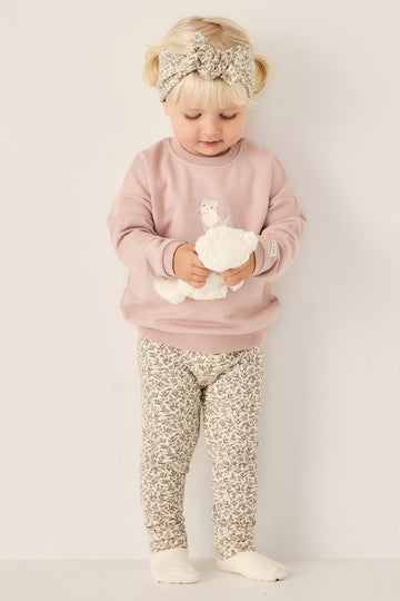 Organic Cotton Everyday Legging - Ariella Eggnog Childrens Legging from Jamie Kay Australia