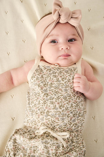 Organic Cotton Bridget Singlet Bodysuit - Ariella Eggnog Childrens Bodysuit from Jamie Kay Australia