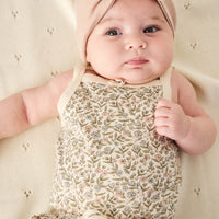 Organic Cotton Bridget Singlet Bodysuit - Ariella Eggnog Childrens Bodysuit from Jamie Kay Australia