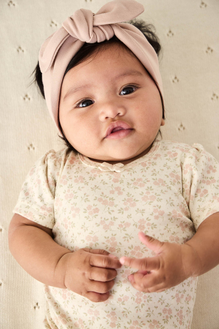 Pima Cotton Lilian Headband - Dusky Rose Childrens Headband from Jamie Kay Australia