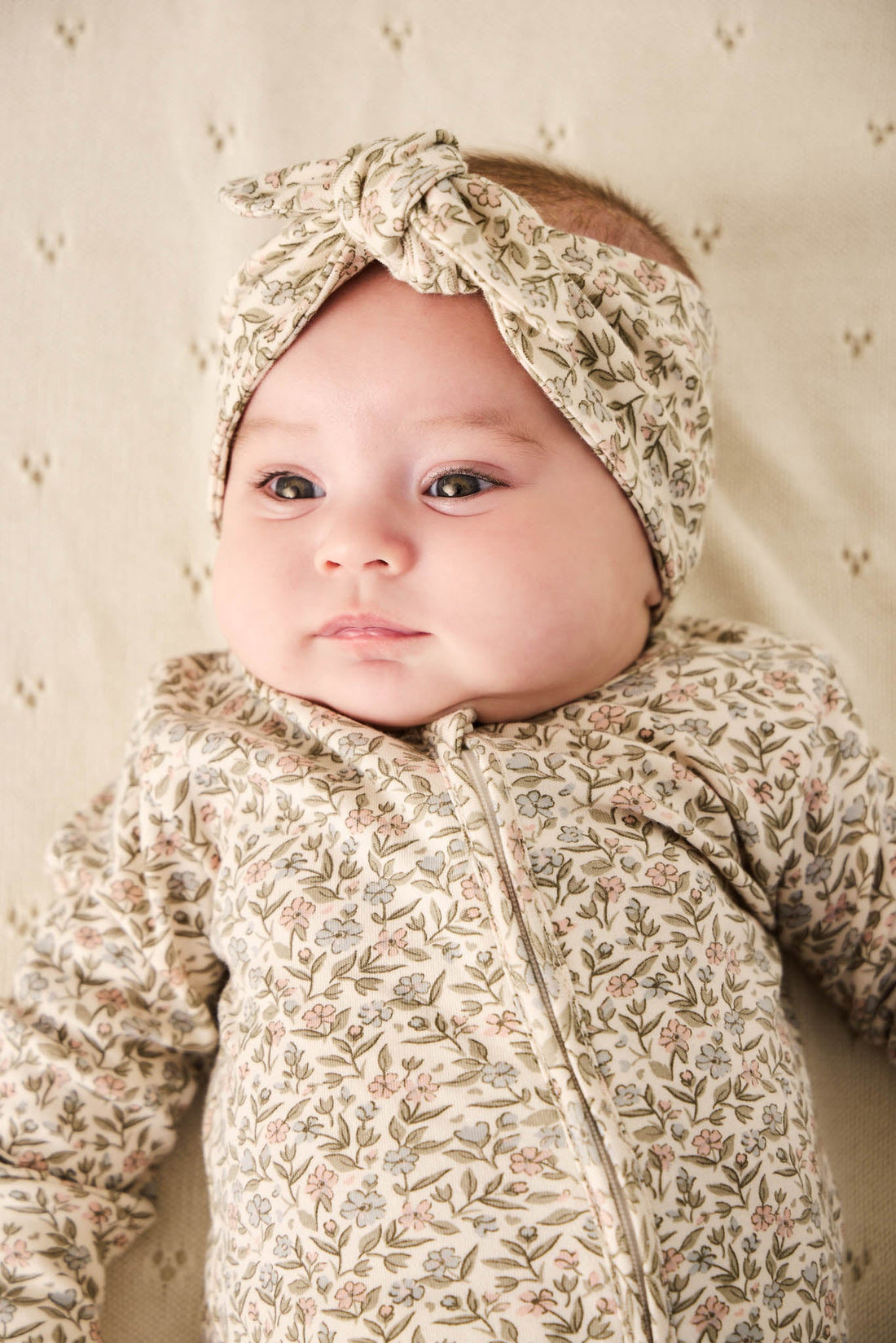 Organic Cotton Frankie Onepiece - Ariella Eggnog Childrens Onepiece from Jamie Kay Australia