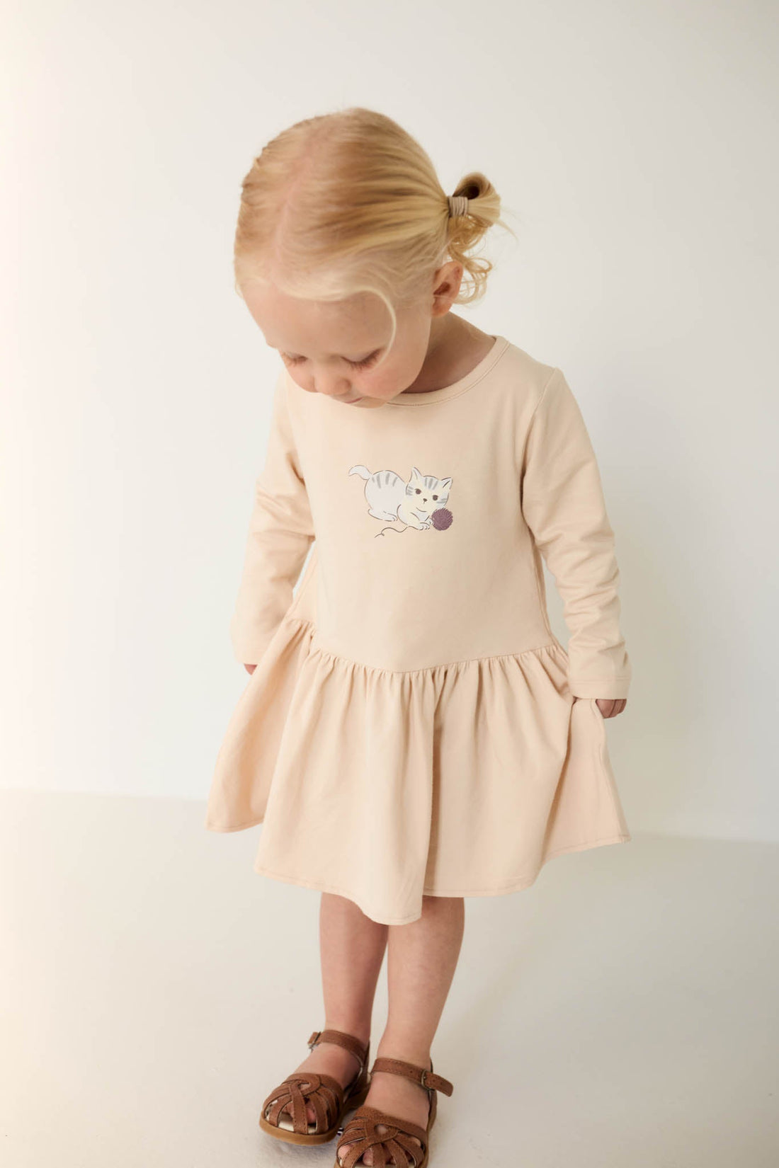 Organic Cotton Paloma Dress - Shell Childrens Dress from Jamie Kay Australia