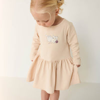 Organic Cotton Paloma Dress - Shell Childrens Dress from Jamie Kay Australia