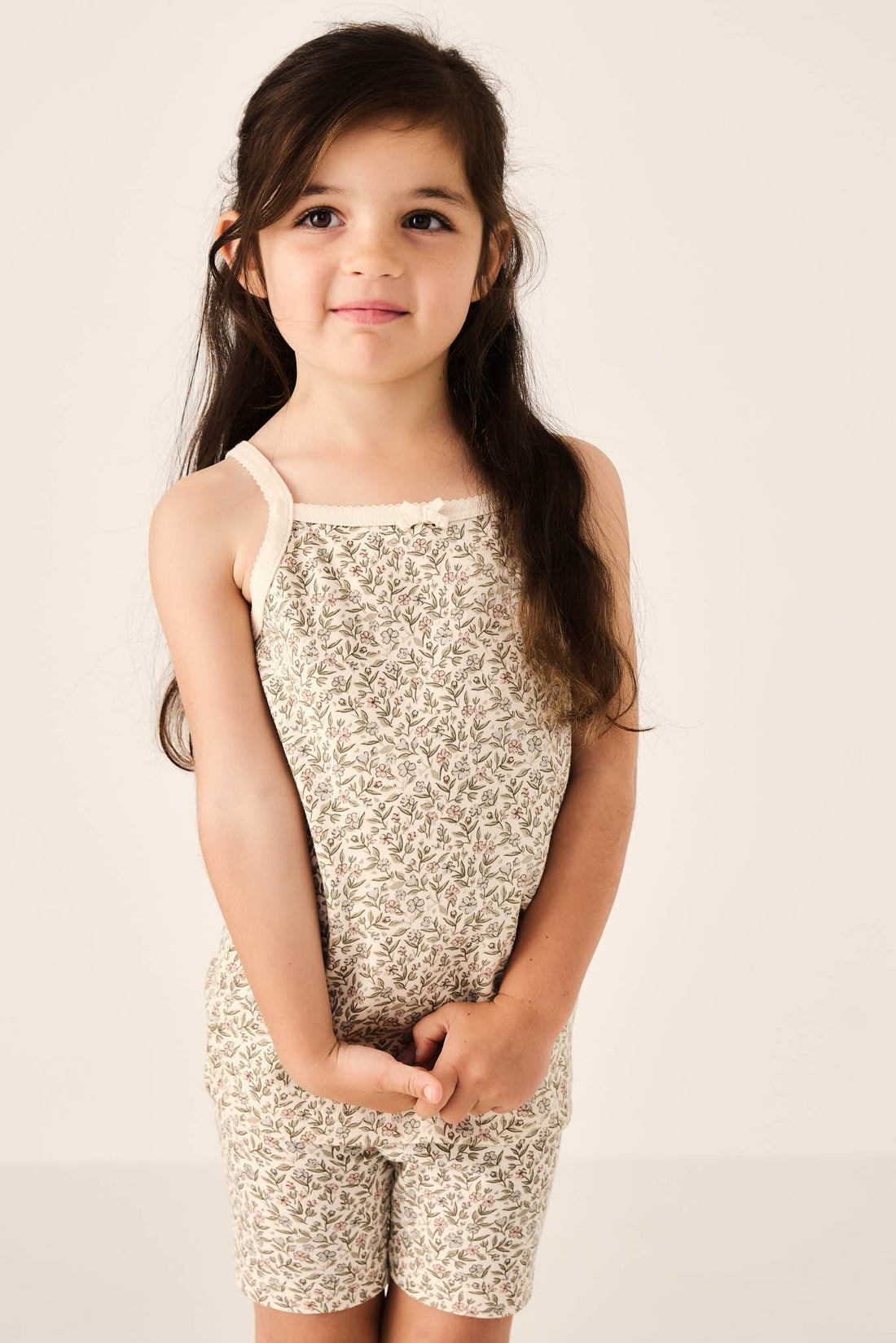 Organic Cotton Singlet - Ariella Eggnog Childrens Singlet from Jamie Kay Australia