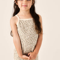 Organic Cotton Singlet - Ariella Eggnog Childrens Singlet from Jamie Kay Australia