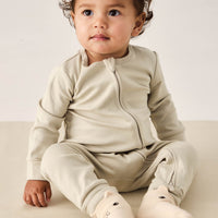 Pima Cotton Frankie Zip Onepiece - Clay Childrens Onepiece from Jamie Kay Australia