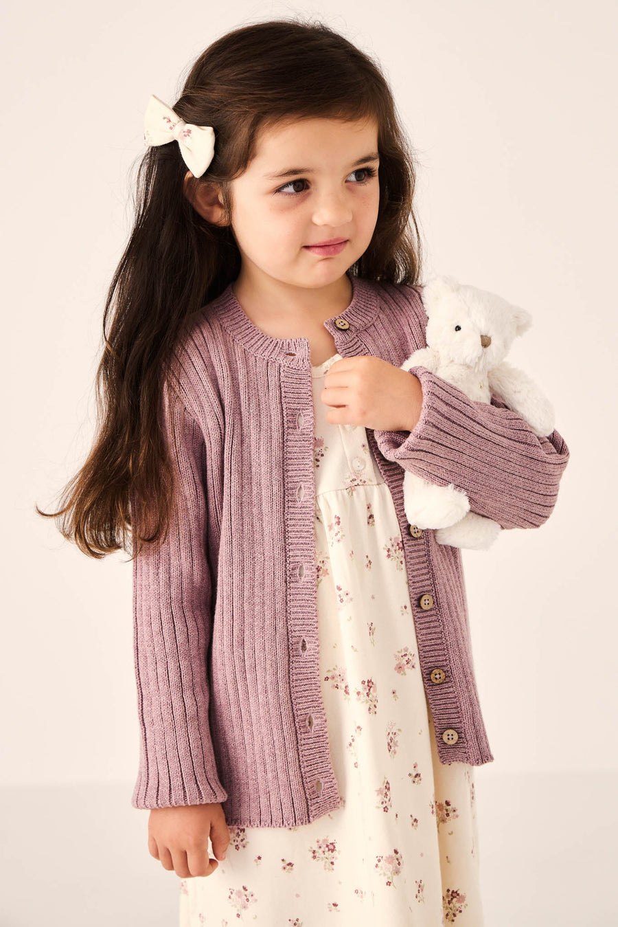 Clara Cardigan - Dreamy Pink Marle Childrens Cardigan from Jamie Kay Australia