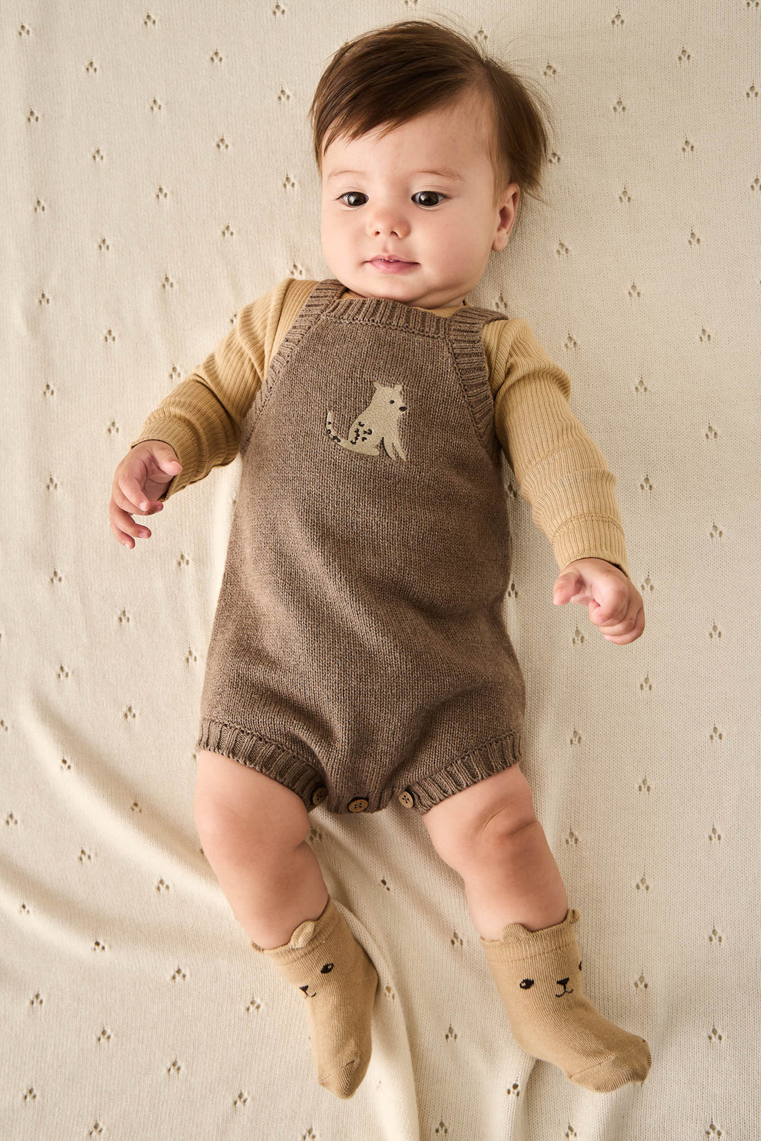 George Bear Ankle Sock - Bronzed Marle Childrens Sock from Jamie Kay Australia