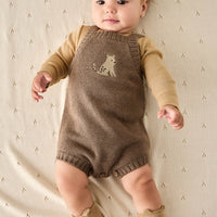 George Bear Ankle Sock - Bronzed Marle Childrens Sock from Jamie Kay Australia