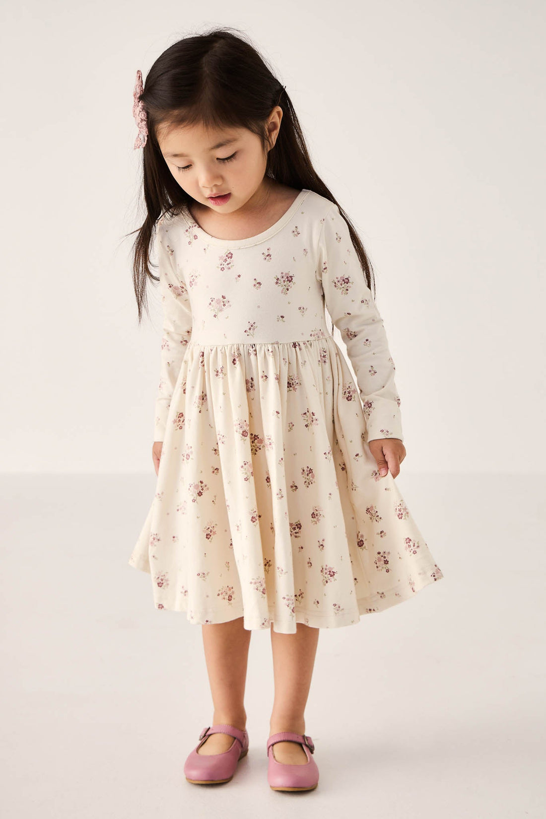 Organic Cotton Tallulah Dress - Lauren Floral Tofu Childrens Dress from Jamie Kay Australia