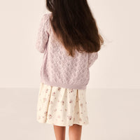 Mila Cardigan - Hushed Violet Childrens Cardigan from Jamie Kay Australia