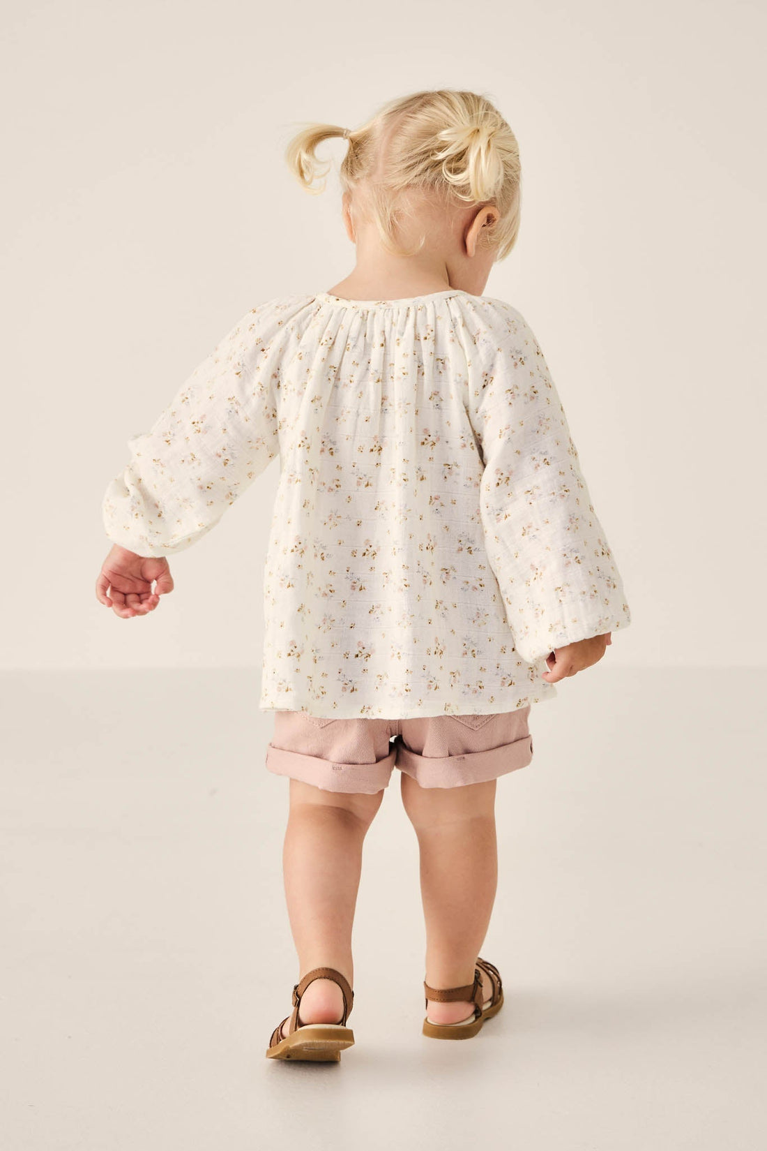 Organic Cotton Muslin Martha Top - Nina Watercolour Floral Childrens Top from Jamie Kay Australia