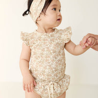 Organic Cotton Maddie Singlet Bodysuit - Kitty Chloe Childrens Bodysuit from Jamie Kay Australia