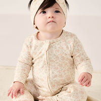 Organic Cotton Frankie Onepiece - Rosalie Floral Mauve Childrens Onepiece from Jamie Kay Australia