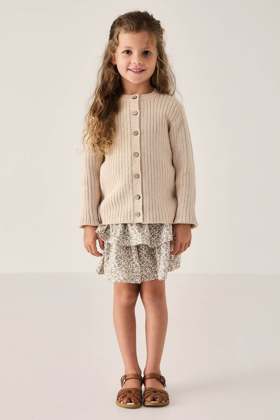 Clara Cardigan - Oatmeal Marle Childrens Cardigan from Jamie Kay Australia