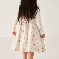 Organic Cotton Tallulah Dress - Lauren Floral Tofu Childrens Dress from Jamie Kay Australia