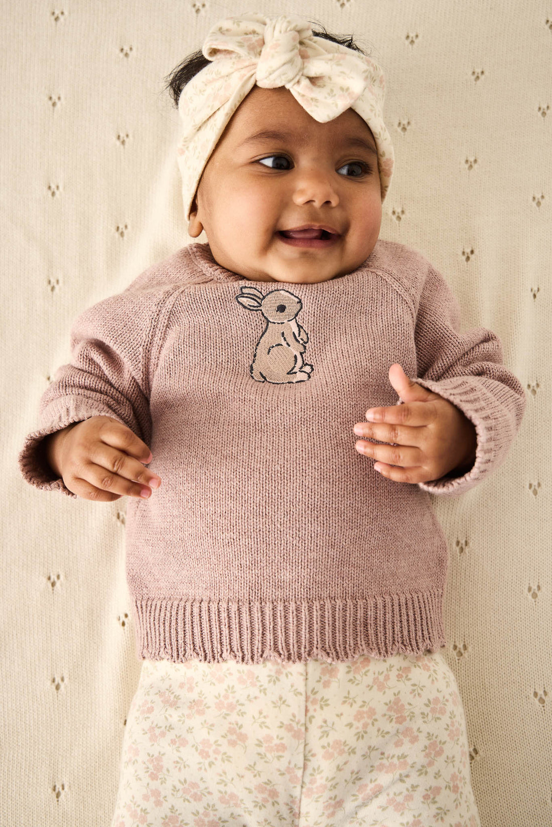 Audrey Knitted Jumper - Shell Marle Childrens Knitwear from Jamie Kay Australia