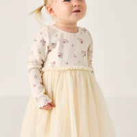 Anna Tulle Dress - Lauren Floral Tofu Childrens Dress from Jamie Kay Australia