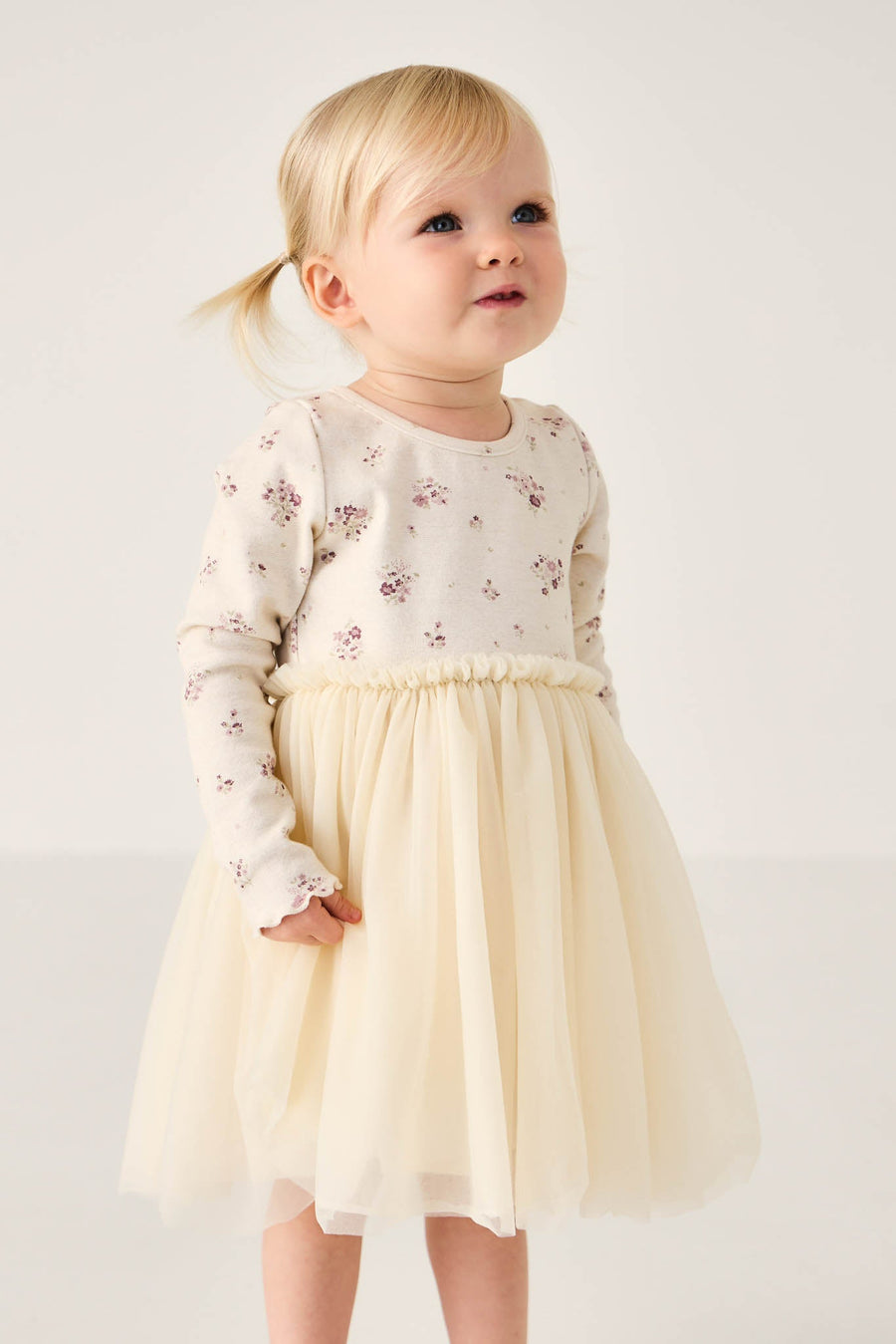 Anna Tulle Dress - Lauren Floral Tofu Childrens Dress from Jamie Kay Australia