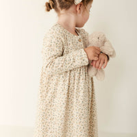 Organic Cotton Bridget Dress - Blueberry Ditsy Childrens Dress from Jamie Kay Australia