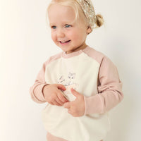 Organic Cotton Tao Sweatshirt - Moon's Garden Dusky Rose Childrens Sweatshirt from Jamie Kay Australia