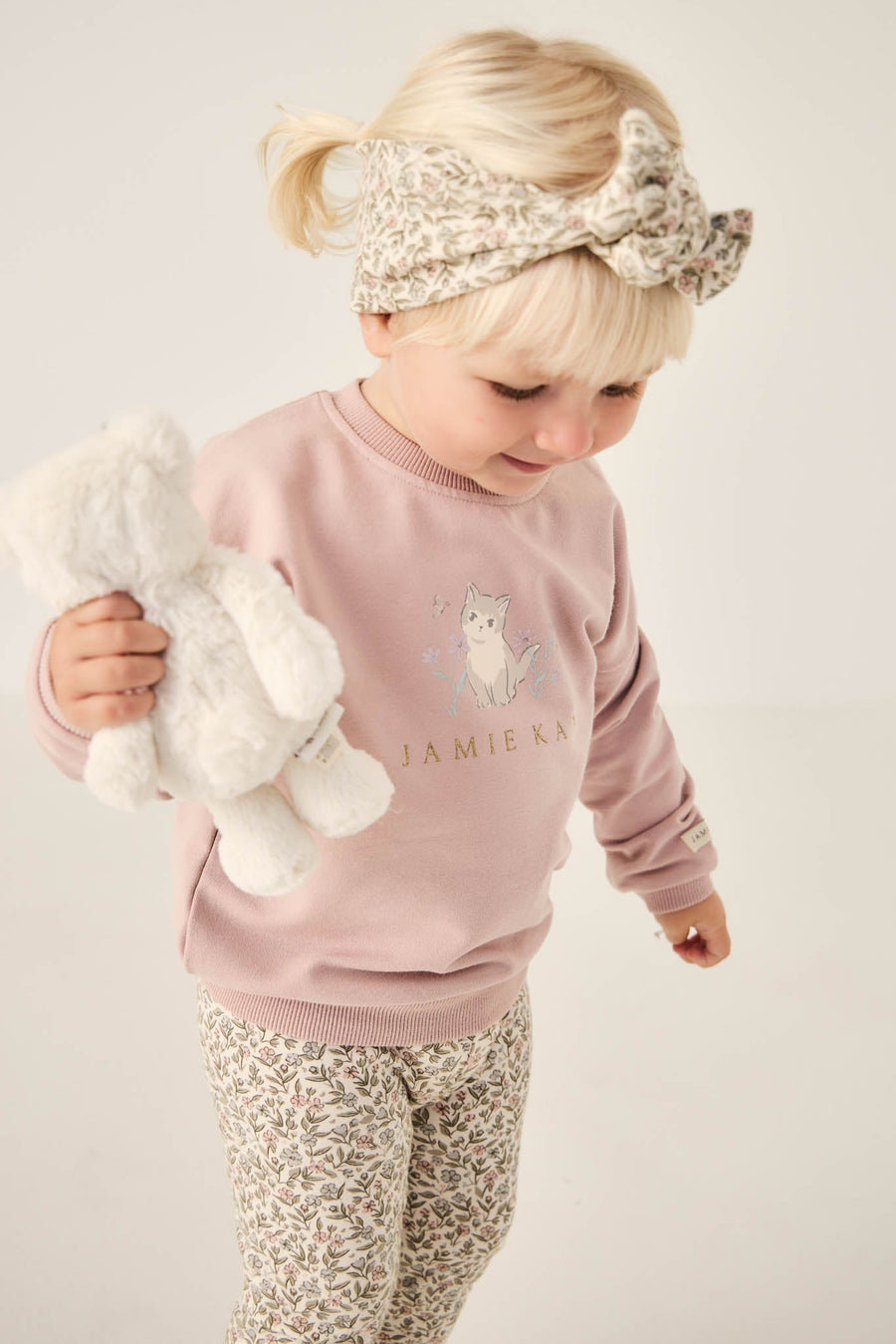 Organic Cotton Bobbie Sweatshirt - Kitty Shell Childrens Sweatshirt from Jamie Kay Australia